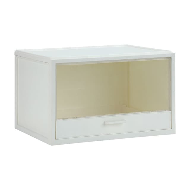 กล่องใส่รองเท้า รุ่นแอสเทร ขนาด 33.5 x 25.6 ซม. - สีขาว/ใสโปร่ง