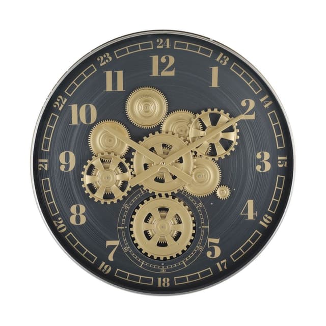 นาฬิกาติดผนัง รุ่นเมค่านิสโซ่ ขนาด 24 นิ้ว - สีดำ/ทอง