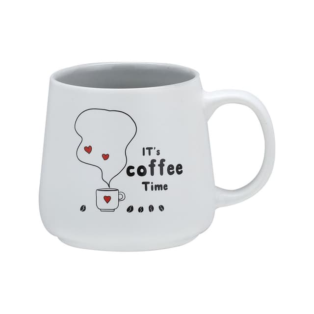 แก้วมัค รุ่นฮาร์ทโท่ ขนาด 390 มล. - สีขาว/เทาอ่อน