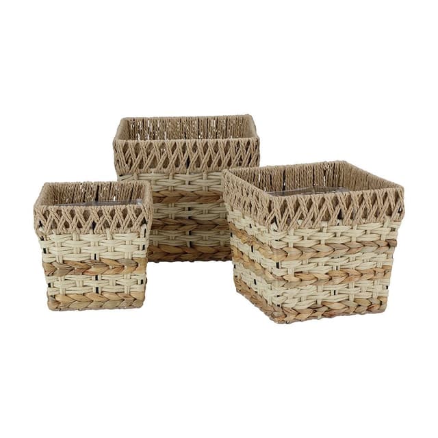 ตะกร้า รุ่นซาราห์ (3 ชิ้น/ชุด) - สีธรรมชาติ