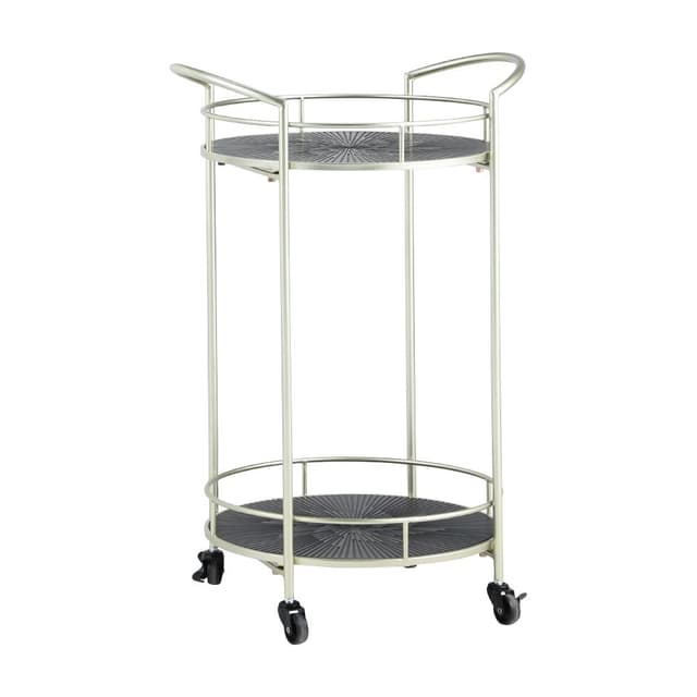 รถเข็นอเนกประสงค์ 2 ชั้น รุ่นโอราเคิล - สีทอง/ดำ