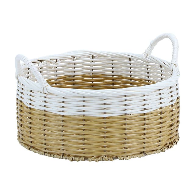 ตะกร้าพร้อมหูหิ้ว รุ่นพิกเล็ต ขนาด 26 x 17 ซม. - สีธรรมชาติ/ขาว