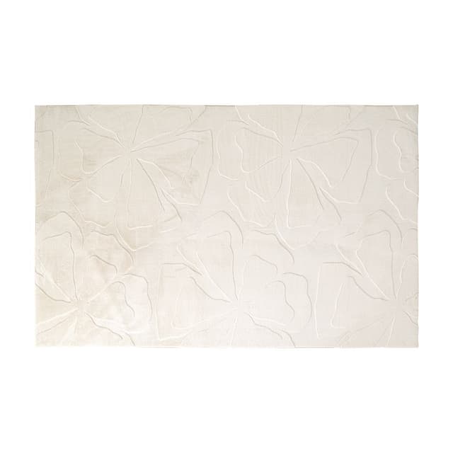 พรมปูพื้น รุ่นแรบบี้-เลเยอร์-ฟลาวเวอร์ ขนาด 150 x 240 ซม. - สีขาวงาช้าง