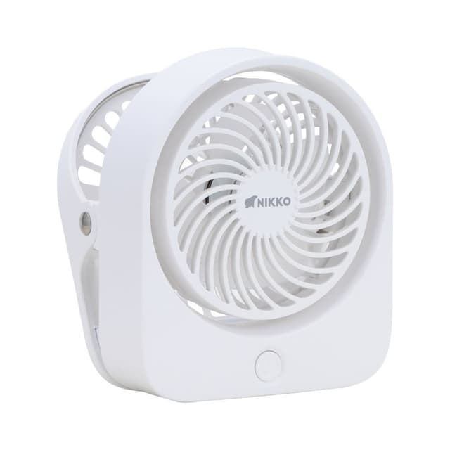 พัดลมมินิแบบคลิปหนีบ รุ่นนิกโก้ - สีขาว