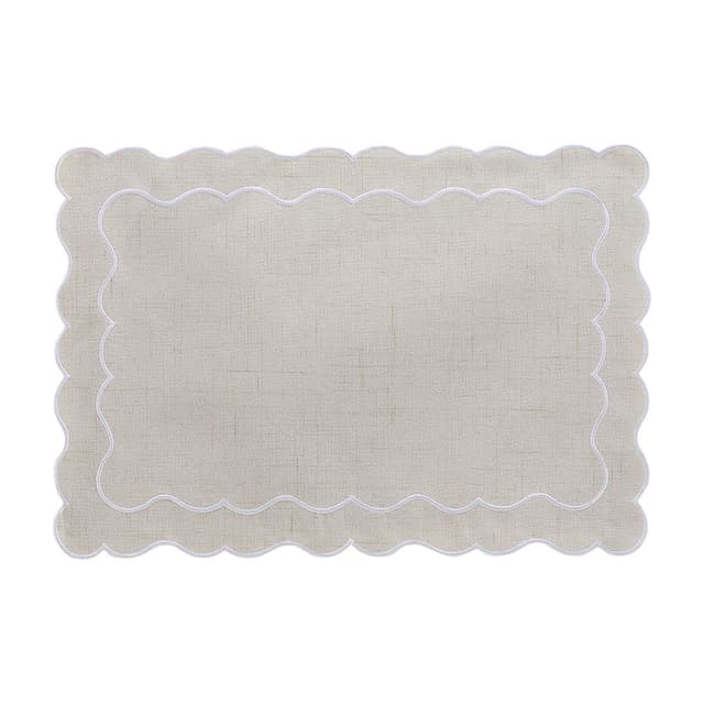 แผ่นรองจาน รุ่นโวโร่ ขนาด 45 x 30 ซม. - สีเบจ