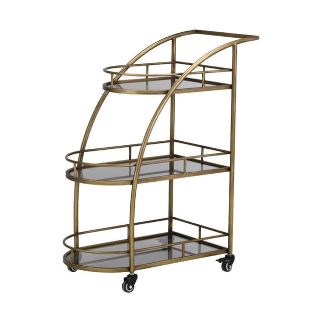 รถเข็นอเนกประสงค์ 3 ชั้น รุ่นเซเลสเทีย - สีทอง/ดำ