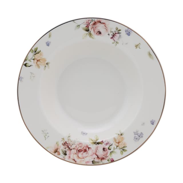 จานก้นลึก รุ่นรูบี้โรส ขนาด 8.5 นิ้ว - คละสี