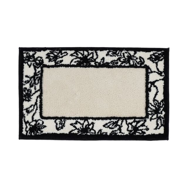 พรมเช็ดเท้า รุ่นคอลลิน ขนาด 50 x 80 ซม. - สีดำ/เบจ