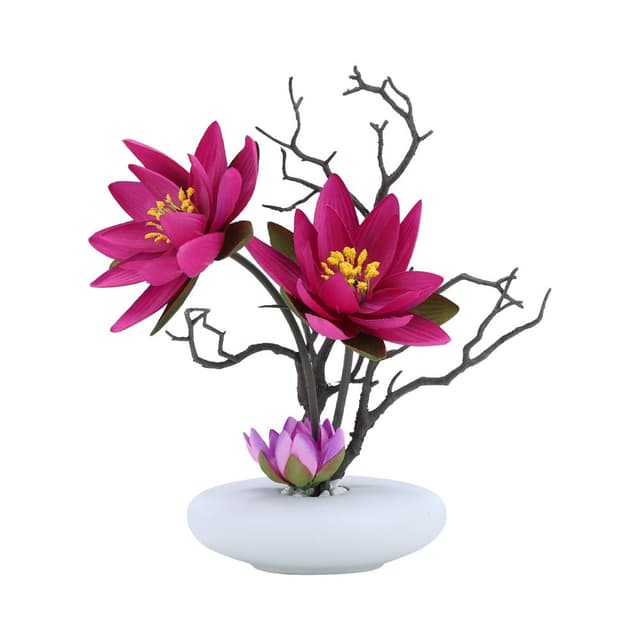 ดอกบัวในแจกัน รุ่นบัวลิต้า - สีม่วง/ขาว