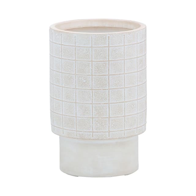 กระถาง รุ่นกริดี้ ขนาด 24 x 36 ซม. - สีเบจ