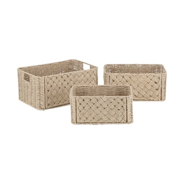 ตะกร้าอเนกประสงค์ รุ่นคลินซี่ (3 ชิ้น/ชุด) - สีธรรมชาติ