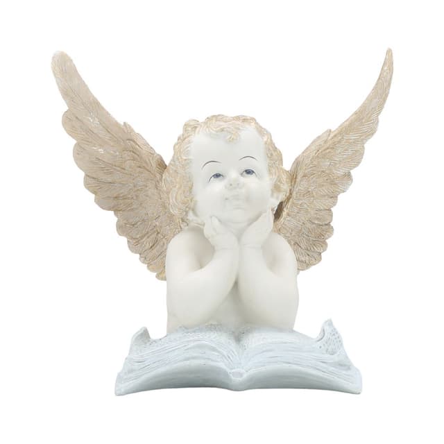 รูปปั้นกามเทพ รุ่นอินเลิฟ ขนาด 9.5 นิ้ว - สีขาวงาช้าง/ทอง