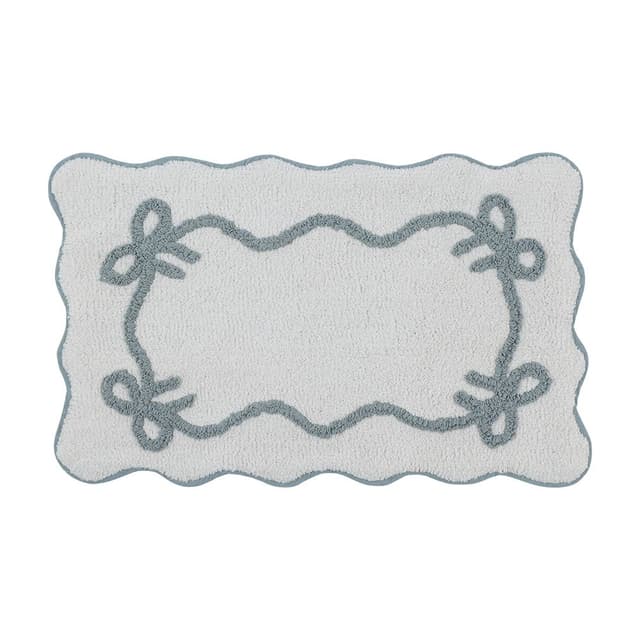 พรมเช็ดเท้า รุ่นอายาเมะ ขนาด 50 x 80 ซม. - สีเทา/ขาว