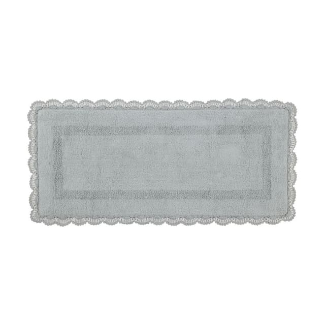 พรมเช็ดเท้า รุ่นไอนะ ขนาด 50 x 120 ซม. - สีเทาอ่อน/ขาวงาช้าง