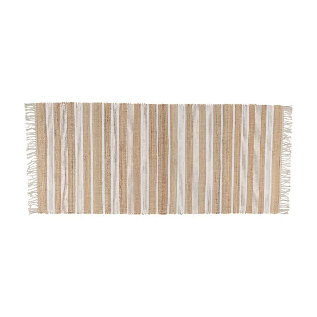 พรมทอมือ รุ่นเทอร์ราเซีย ขนาด 80 x 180 ซม. - สีธรรมชาติ/ขาว
