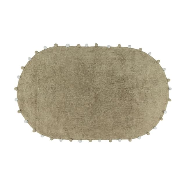 พรมทอมือ รุ่นทัฟฟิน ขนาด 90 x 150 ซม. - สีน้ำตาล/ขาว