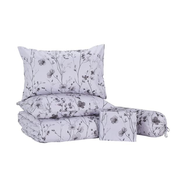 ชุดผ้าปูที่นอน รุ่นโอดิสซีย์ ขนาด 6 ฟุต (6 ชิ้น/ชุด) - สีเทา