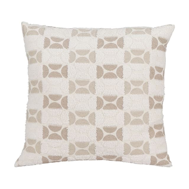 หมอนอิง รุ่นเทอร์ร่า พิกเม้นท์ ขนาด 45 x 45 ซม. - สีเบจ/ขาวงาช้าง