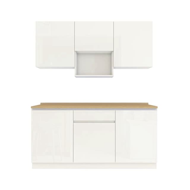 ชุดครัว รุ่นเตตริส โมเดล A ขนาด 180 ซม. - สีขาว