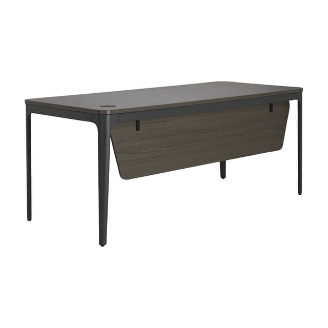 โต๊ะทำงาน รุ่นแฟลร์ ขนาด 180 ซม. - สีมิตไนท์ โอ๊ค/เทา