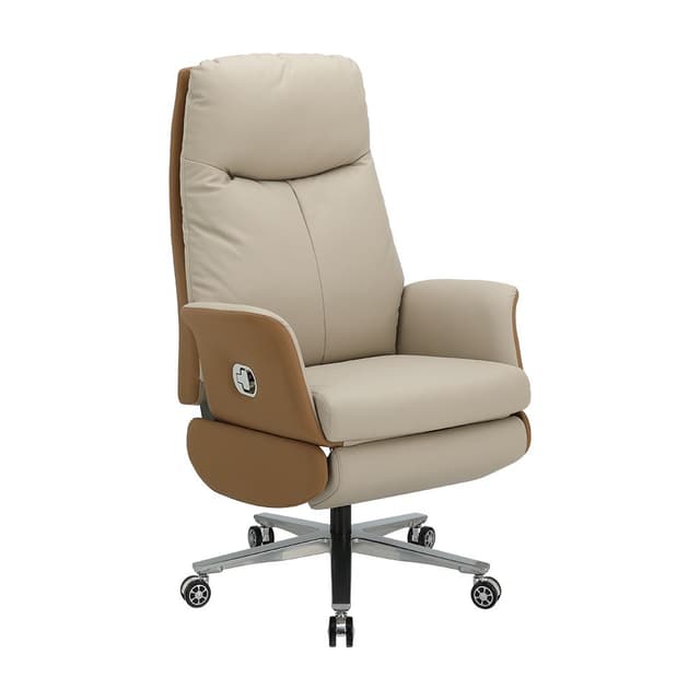 เก้าอี้สำนักงาน รุ่นเชอร์ลิน - สีครีม/น้ำตาล