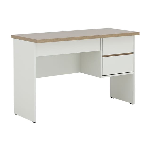 Furinbox โต๊ะทำงาน 3 ลิ้นชัก รุ่นมินิโอ ขนาด 120 ซม. - สีธรรมชาติ/ขาว