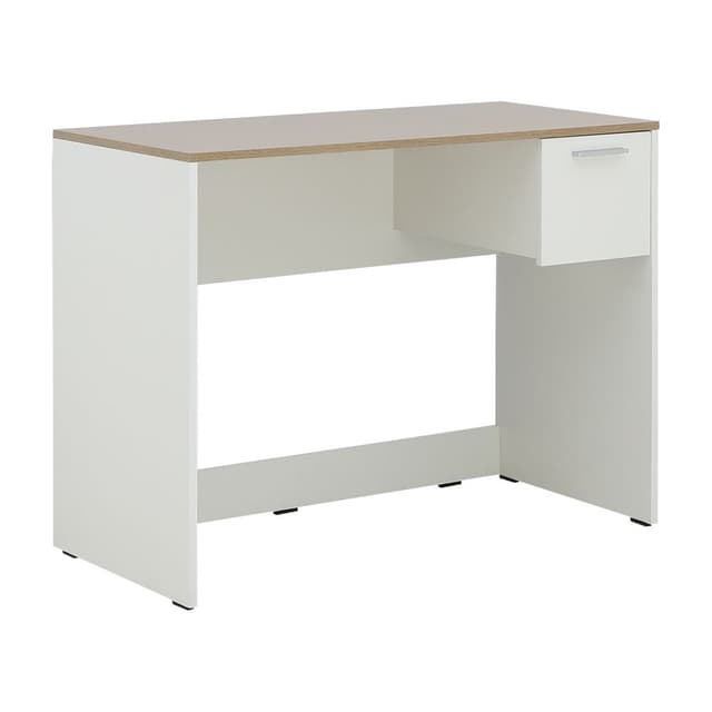 Furinbox โต๊ะทำงาน 1 ลิ้นชัก รุ่นมินิโอ ขนาด 100 ซม. - สีธรรมชาติ/ขาว