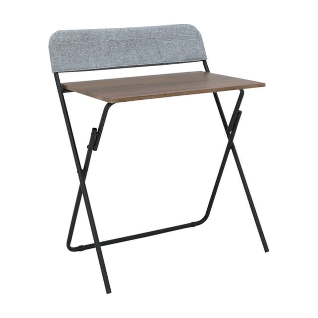 Furinbox โต๊ะพับพร้อมช่องเก็บของ รุ่นเฟล็กซ์ซี่ ขนาด 75 ซม. - สีดำ/วอลนัท