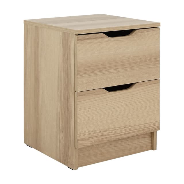 Furinbox ตู้ข้างเตียง 2 ลิ้นชัก รุ่นลูม่า - สีธรรมชาติ