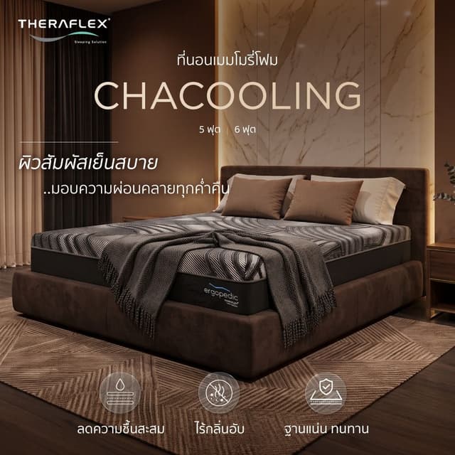 ที่นอน รุ่นชาคูลลิ่ง - สีดำ